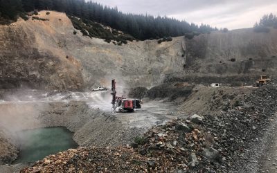 Blasting at Skyline Quarry